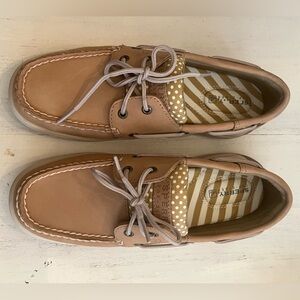 Sperry Topsiders Intrepid linen/sand dots